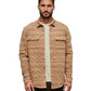 TenTree Men's Colville Quilted Shacket Camel Heather