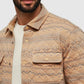 TenTree Men's Colville Quilted Shacket Camel Heather