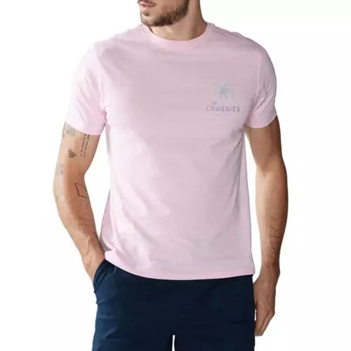 Chubbies Men's The Do Not Disturb T-Shirt Single Dye Pink