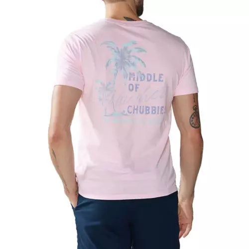 Chubbies Men's The Do Not Disturb T-Shirt Single Dye Pink