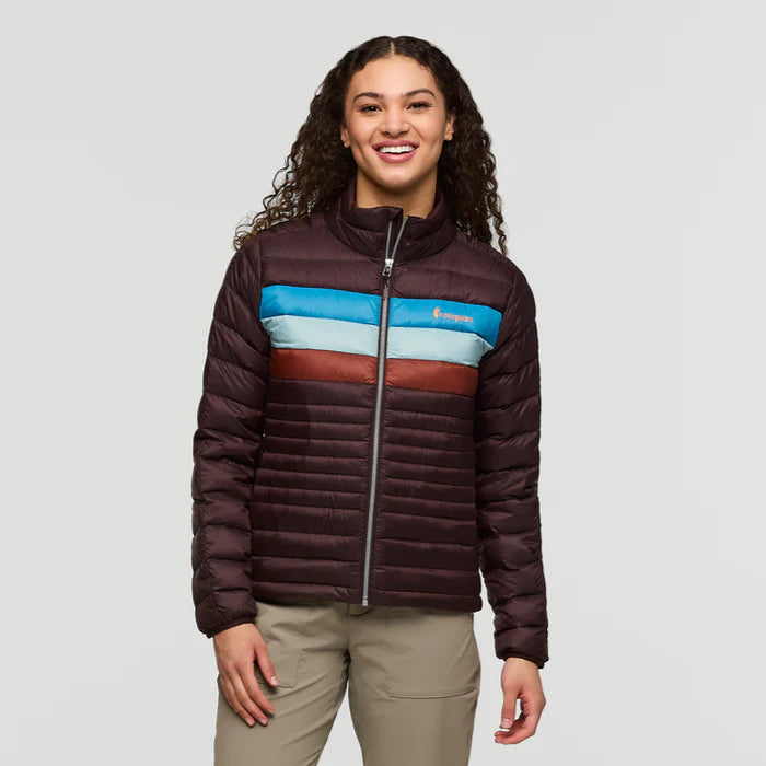 Cotopaxi Women's Fuego Down Jacket - Coffee Stripes