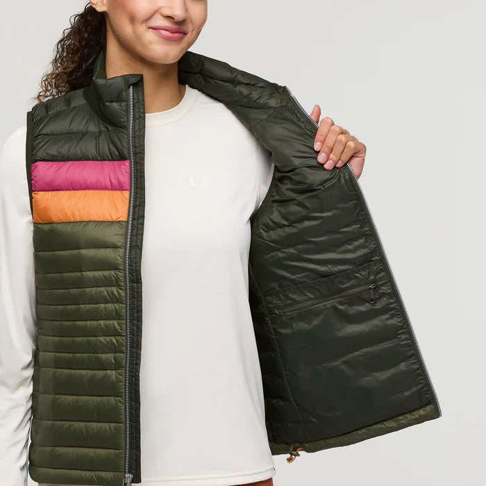 Cotopaxi Women's Fuego Down Vest - Woods and Fatigue