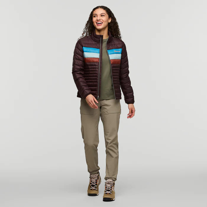 Cotopaxi Women's Fuego Down Jacket - Coffee Stripes