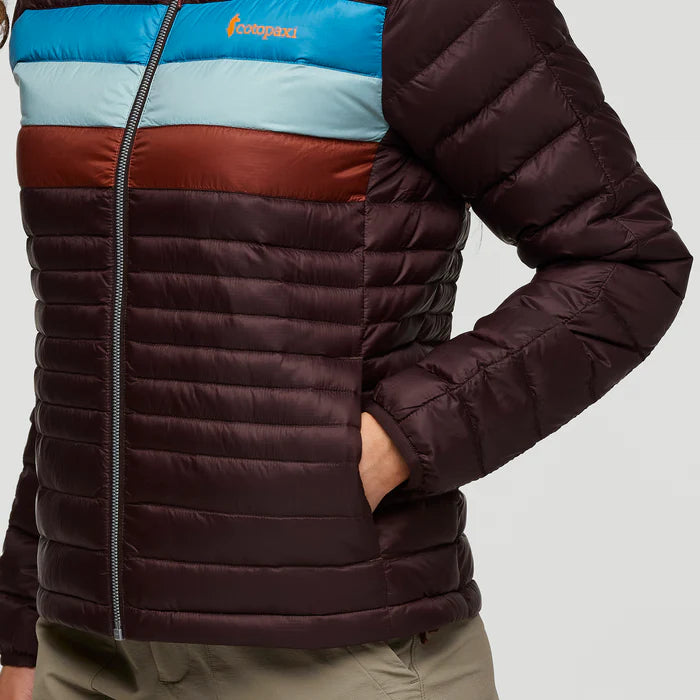 Cotopaxi Women's Fuego Down Jacket - Coffee Stripes