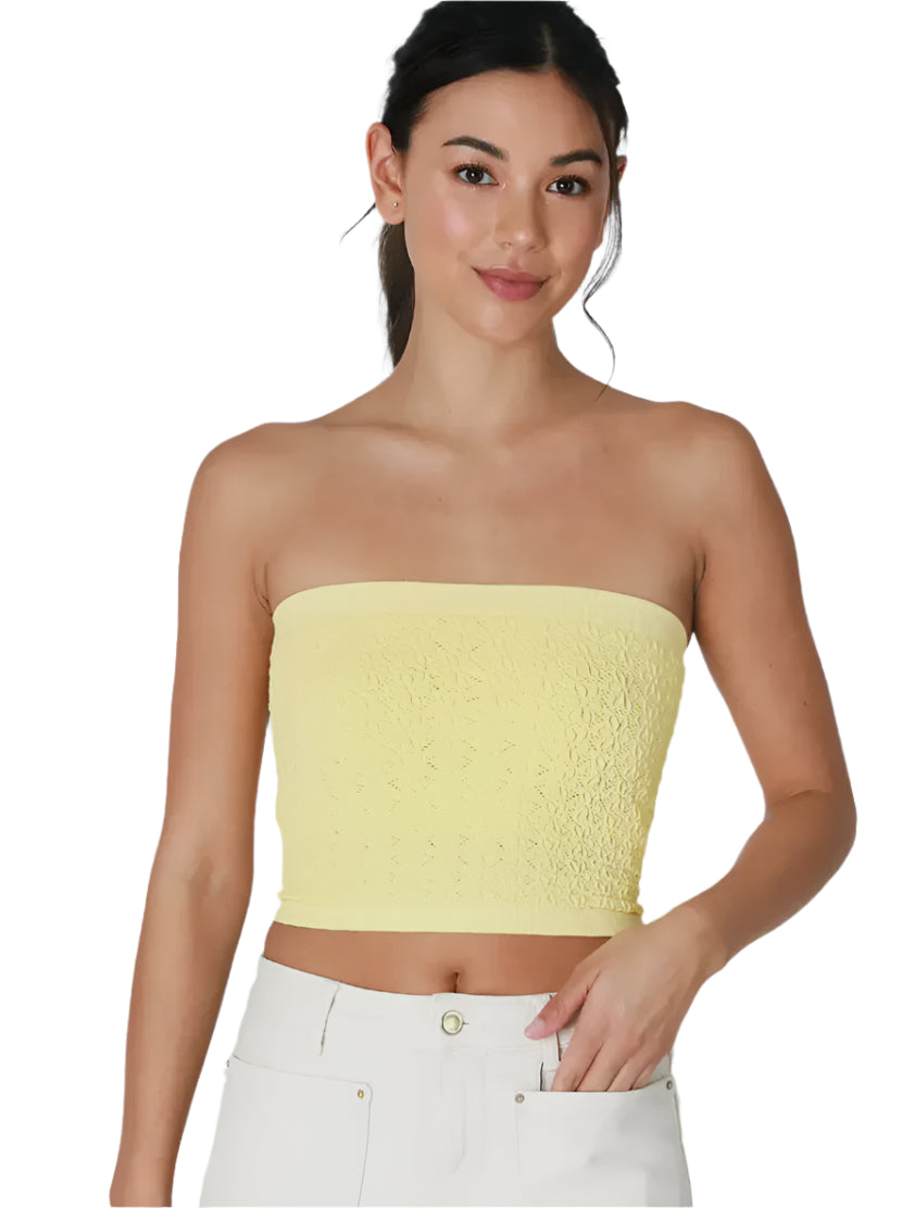 Nikibiki Women's Floral Lace Tube Top