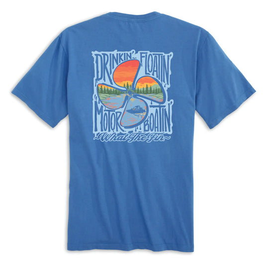 WTF Men's Drinkin Floatin (Lake) Tee Navy