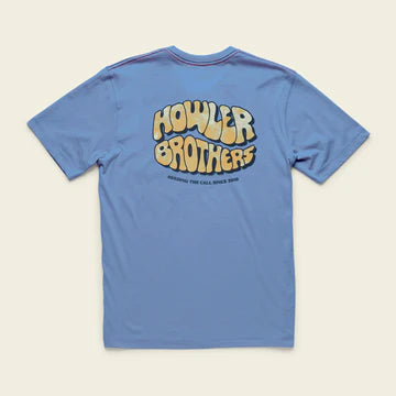 Howler Bros Men's Select Tee Bubble Gum Blue Horizon