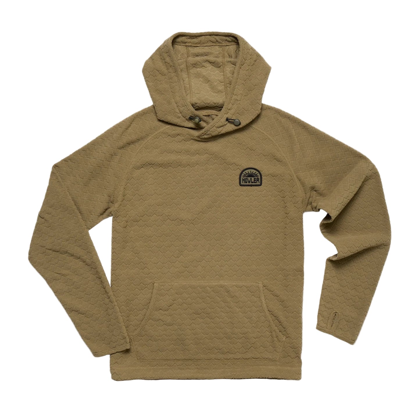 Howler Bros Men's Palo Duro Fleece Hoodie Mountain Grid Fatigue
