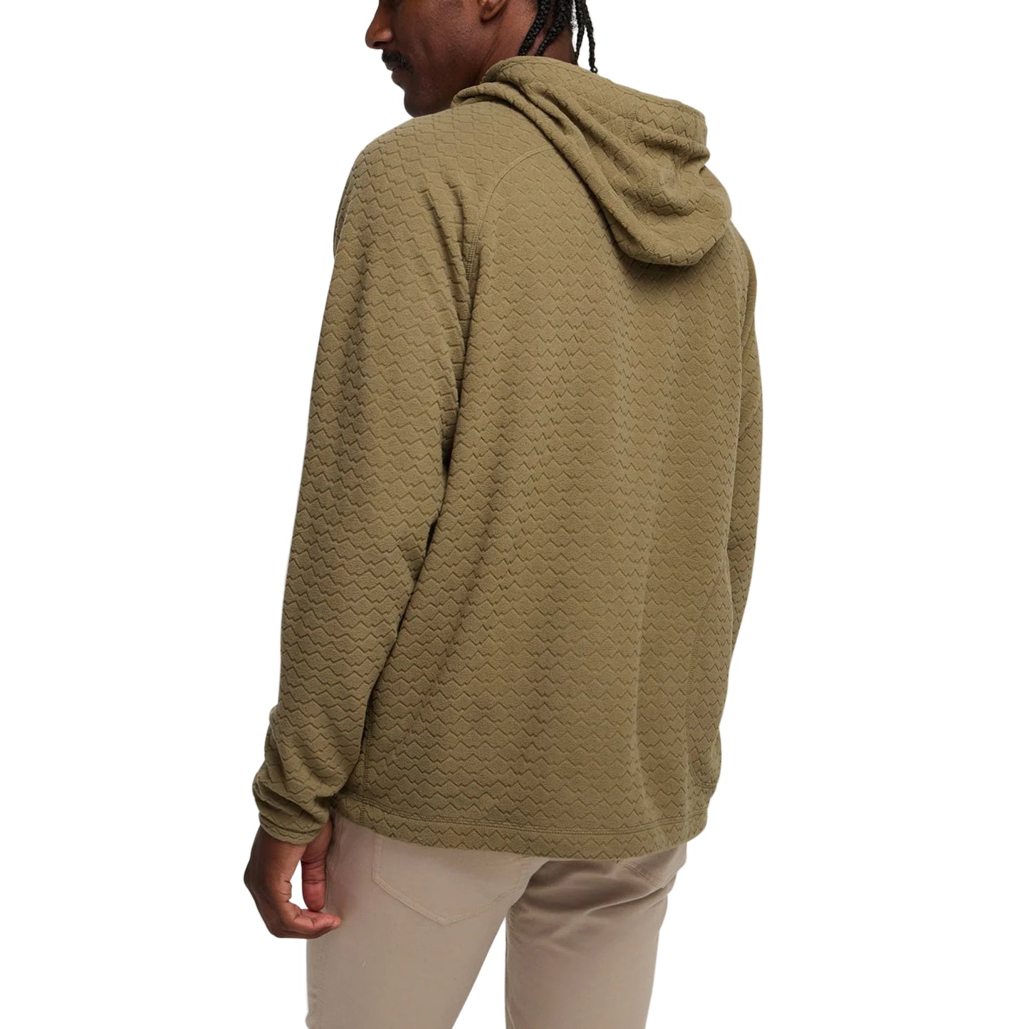 Howler Bros Men's Palo Duro Fleece Hoodie Mountain Grid Fatigue