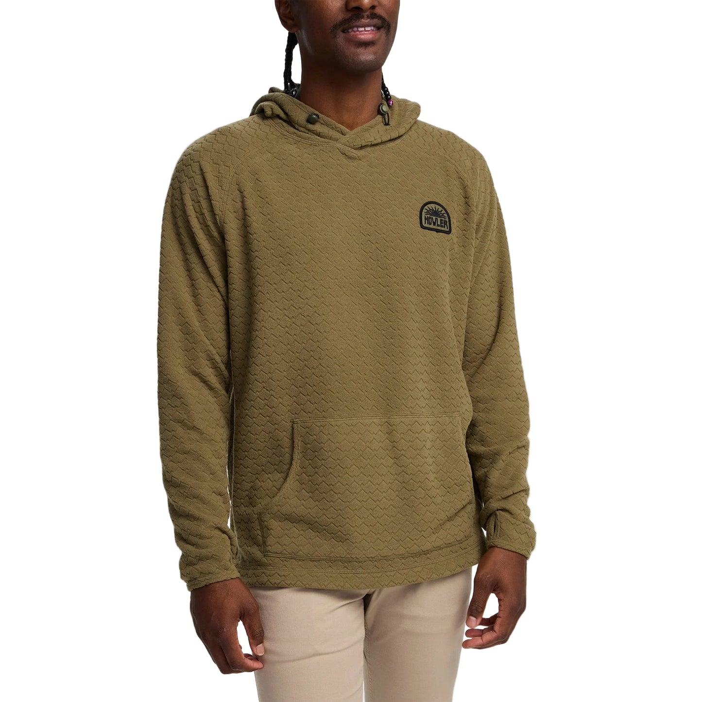 Howler Bros Men's Palo Duro Fleece Hoodie Mountain Grid Fatigue