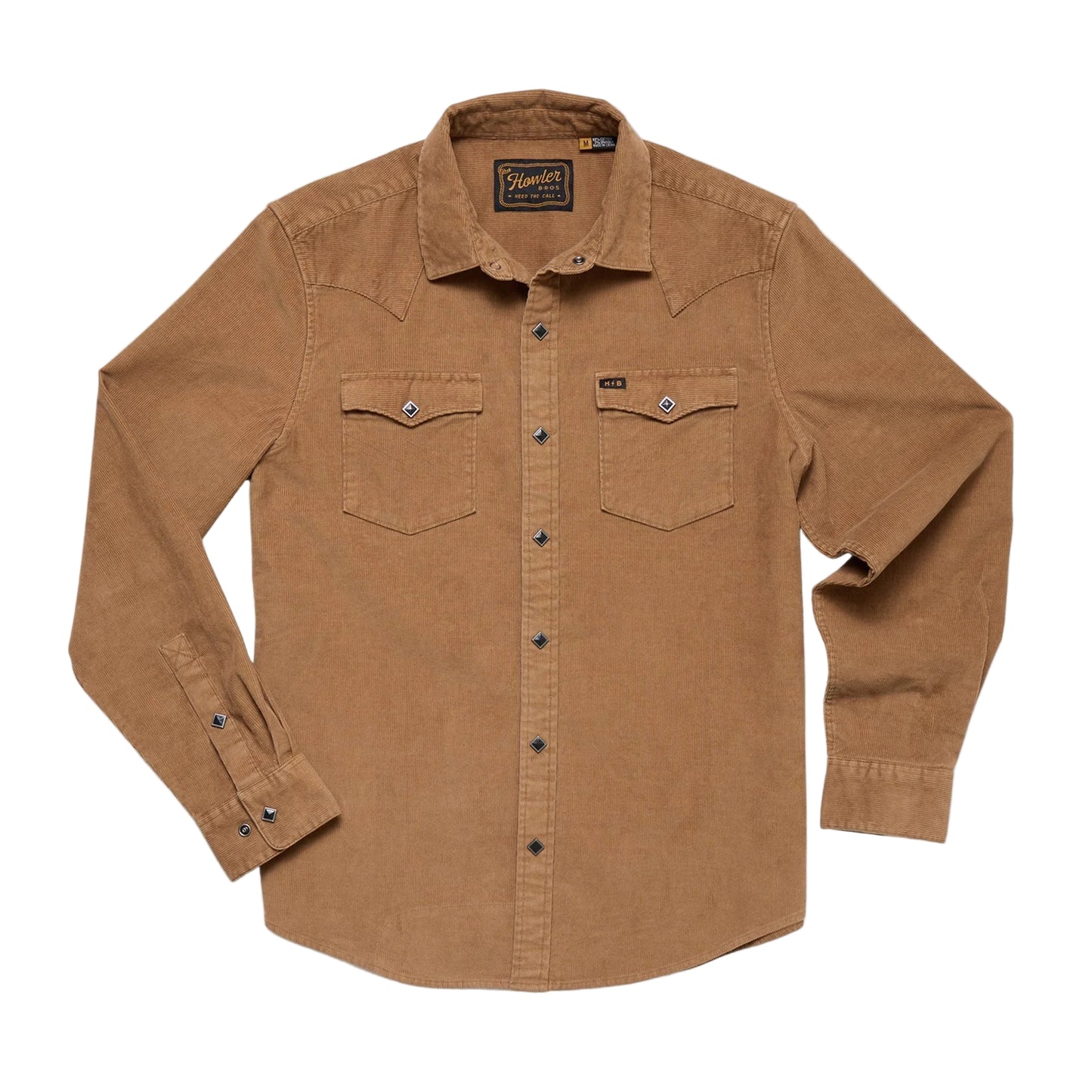 Howler Bros Men's Banning Corduroy Snapshirt Duck Brown
