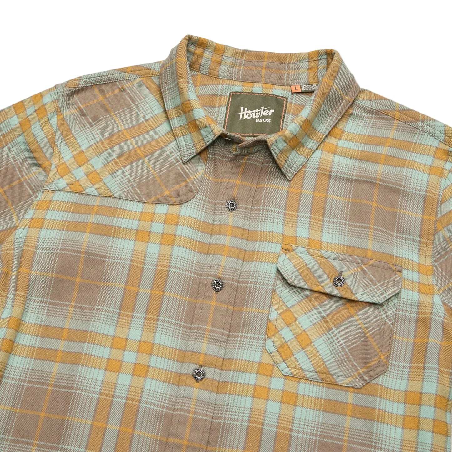 Howler Bro's Harker's Flannel  Kempton Plaid Taupe
