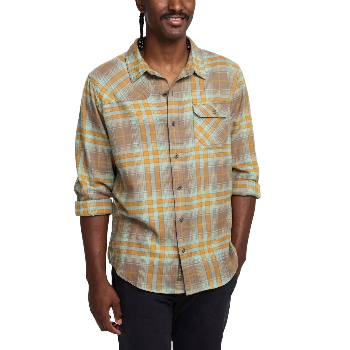 Howler Bro's Harker's Flannel  Kempton Plaid Taupe