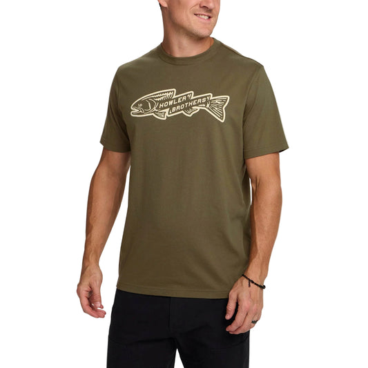 Howler Bros Men's Trout Bolt Tee Shirt Ivy Green