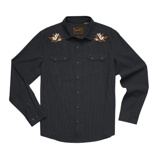 Howler Bros Men's Crosscut Deluxe Long Sleeve Orange Blossom Antique Black