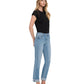 Flying Monkey Women's Mid Rise Single Cuffed Crop Slim Straight Jean - Brekken's