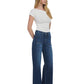Flying Monkey Women's High Rise Front Patch Pocket Wide Leg Trouser