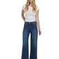 Flying Monkey Women's High Rise Front Patch Pocket Wide Leg Trouser
