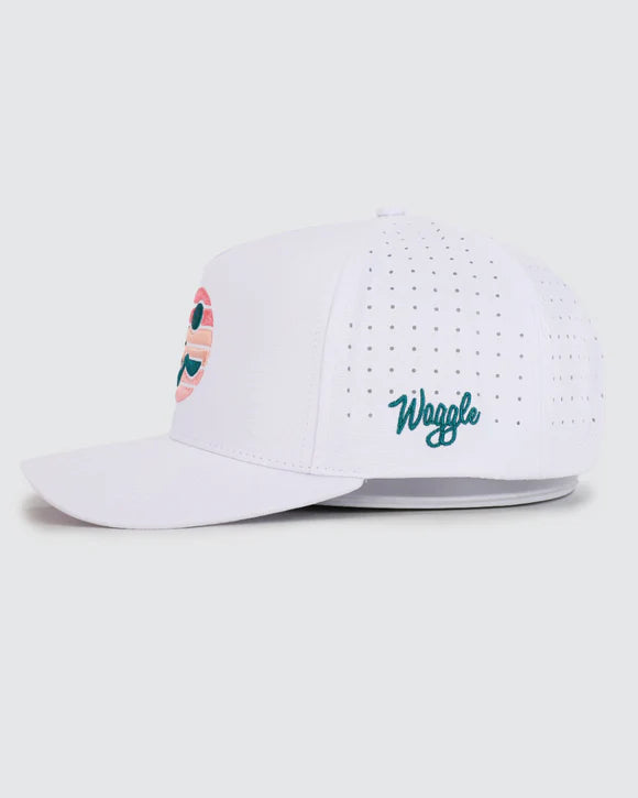 Waggle Golf Shores SnapBack Hat White