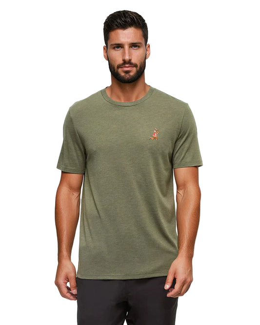 Tentree Men's Sasquatch T-Shirt Deep Olive Heather/Football
