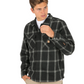 Hurley Men's Benson Flannel Shacket Ls Black Heather