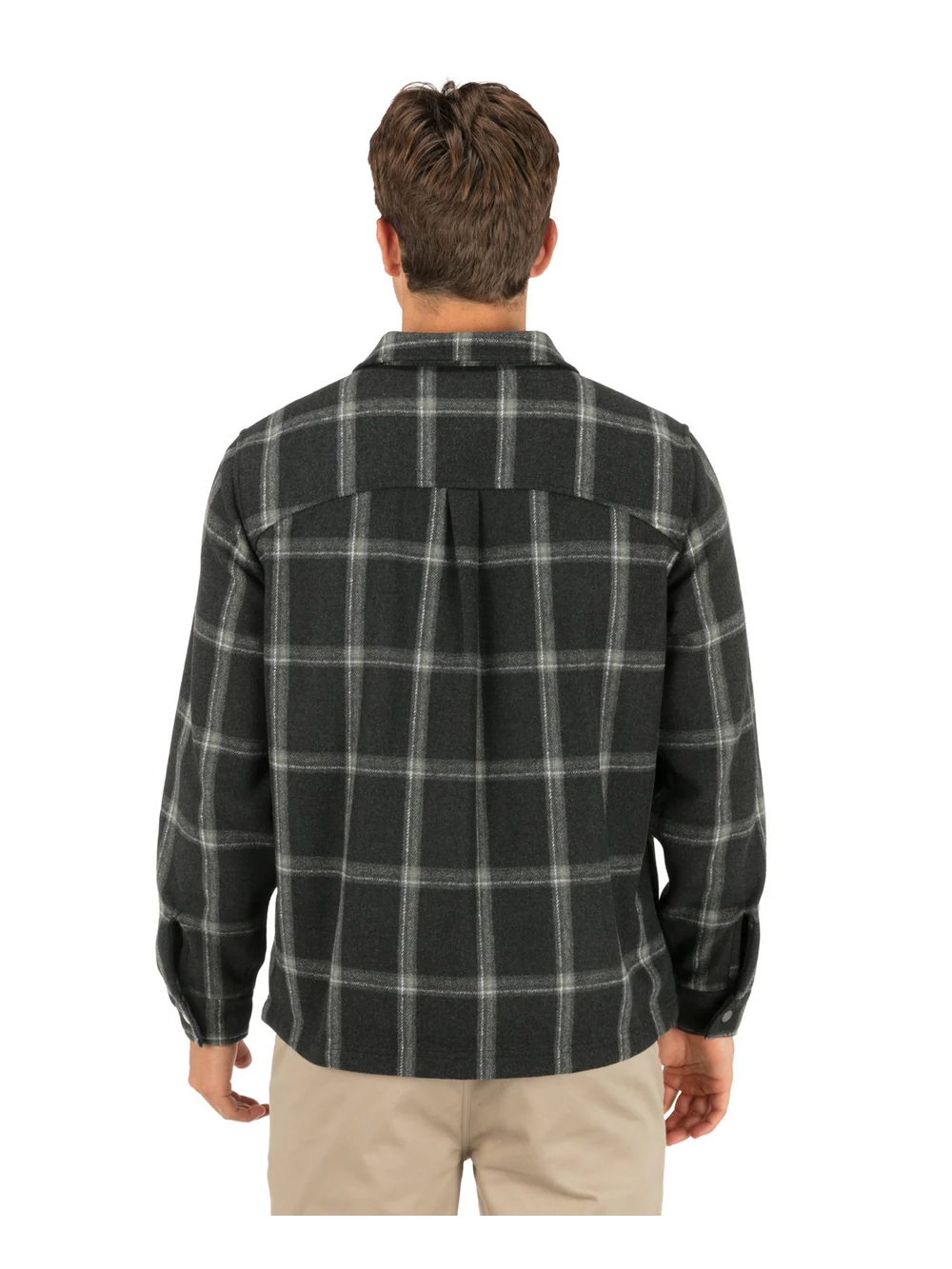 Hurley Men's Benson Flannel Shacket Ls Black Heather