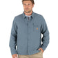 Hurley Men's San Juan Wool Overshirt Ls Grey Teal