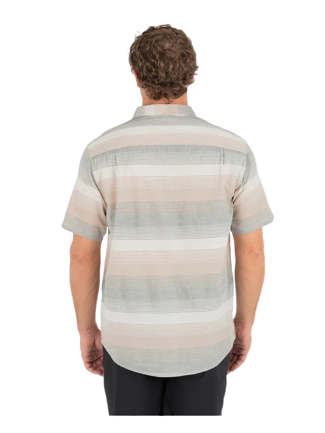 Hurley Men's Lido Stripe Short Sleeve Great White