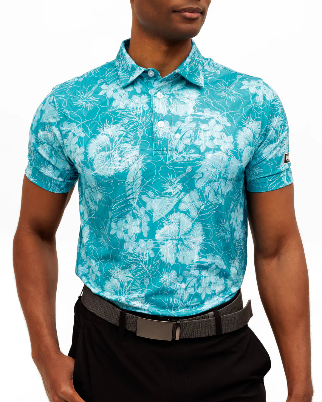 Waggle Men's Hawaiian Punchout Polo
