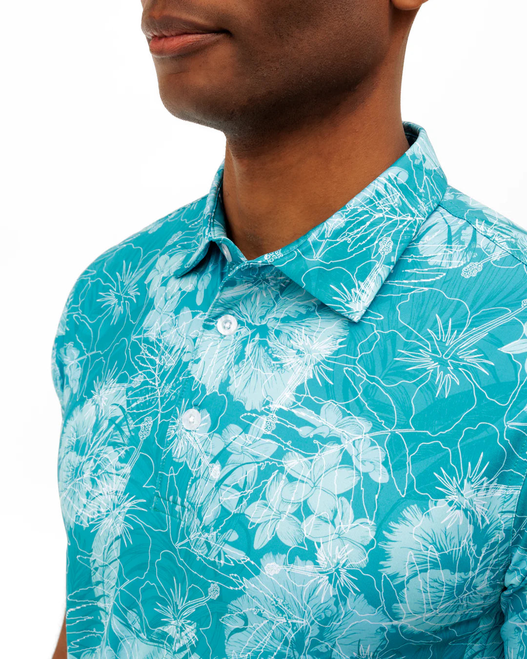 Waggle Men's Hawaiian Punchout Polo