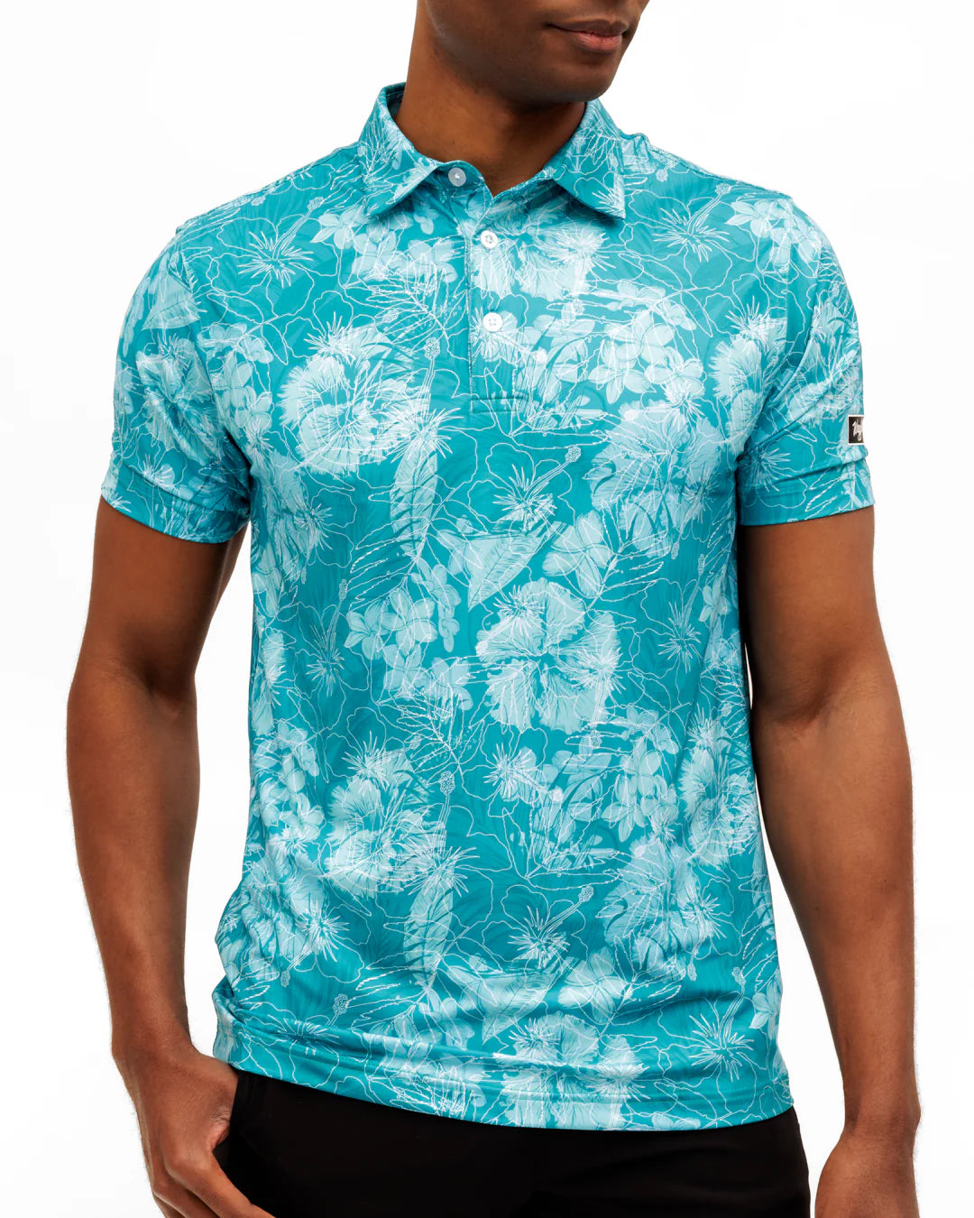 Waggle Men's Hawaiian Punchout Polo