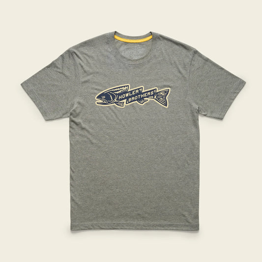 Howler Bros Men's Trout Bolt Tee Grey Heather