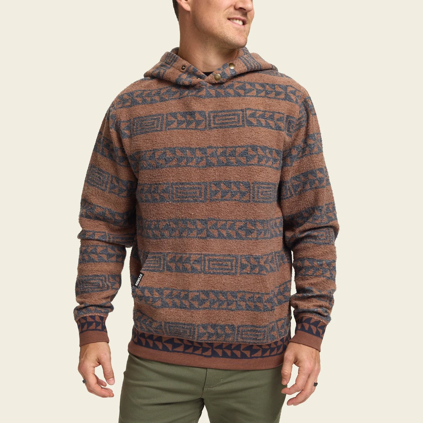 Howler Bro's Tajima Pullover - Hanko Stripe : Mink Brown