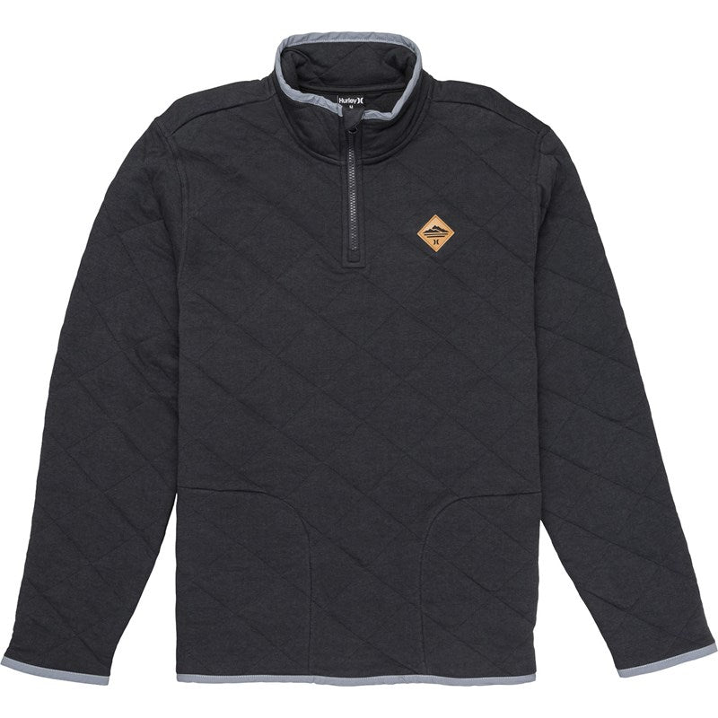 Hurley Men's Middleton Quilted 1/4 Zip Dk Stone Grey