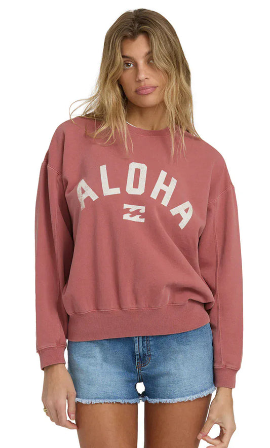 Billabong Women's Mono Aloha Kendal Crew Dark Chino