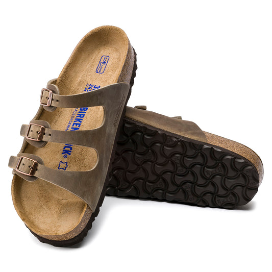 Birkenstock Women's Florida Soft Footbed Sandal Tobacco Oiled Leather