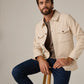 7 Diamonds Men’s Craftsman Twill Shacket Beige