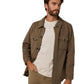 7 Diamonds Men’s Craftsman Twill Shacket Khaki