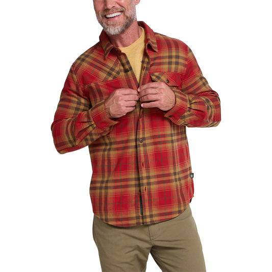 Howler Bros Men’s Harker's Flannel - Kempton Plaid : Brick