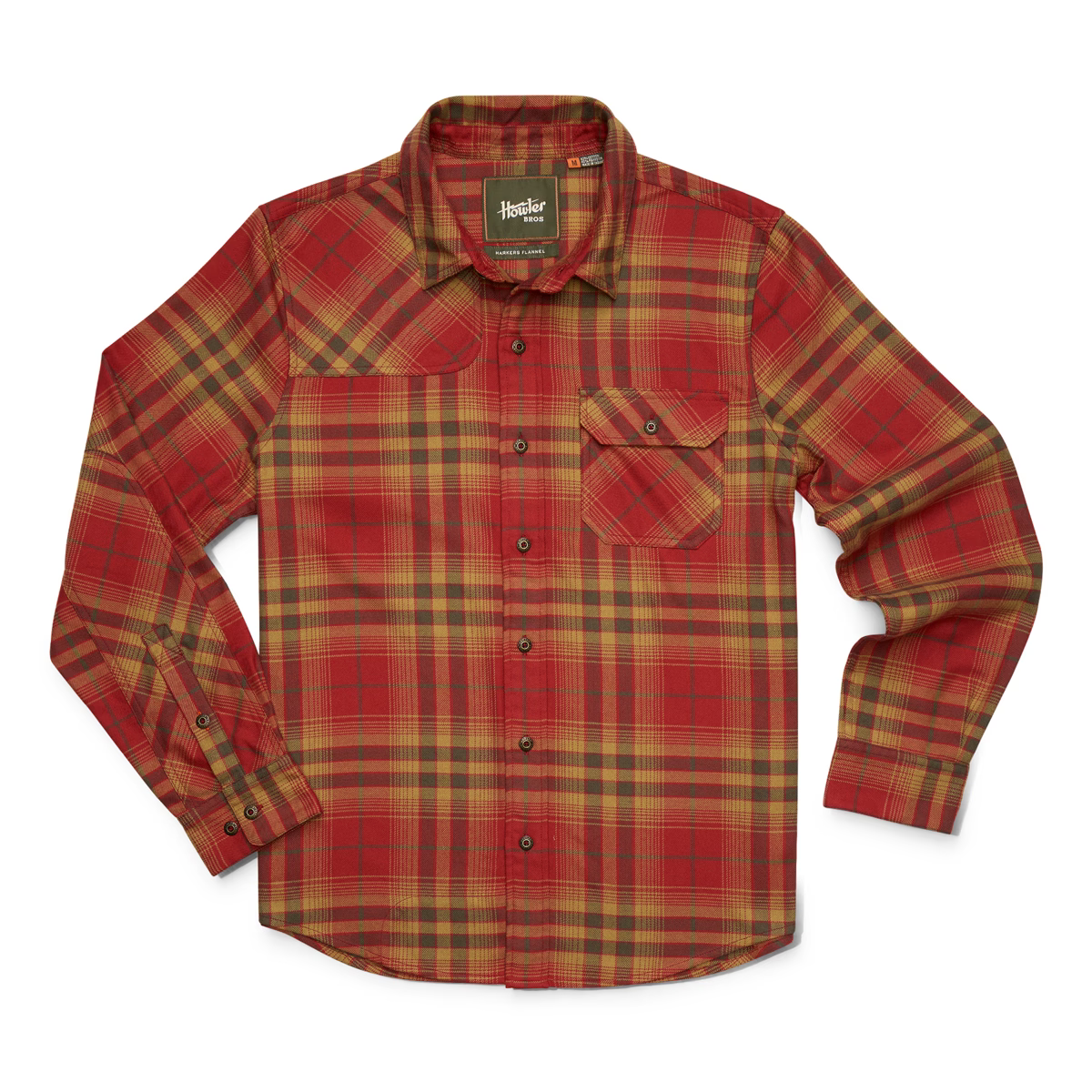 Howler Bros Men’s Harker's Flannel - Kempton Plaid : Brick