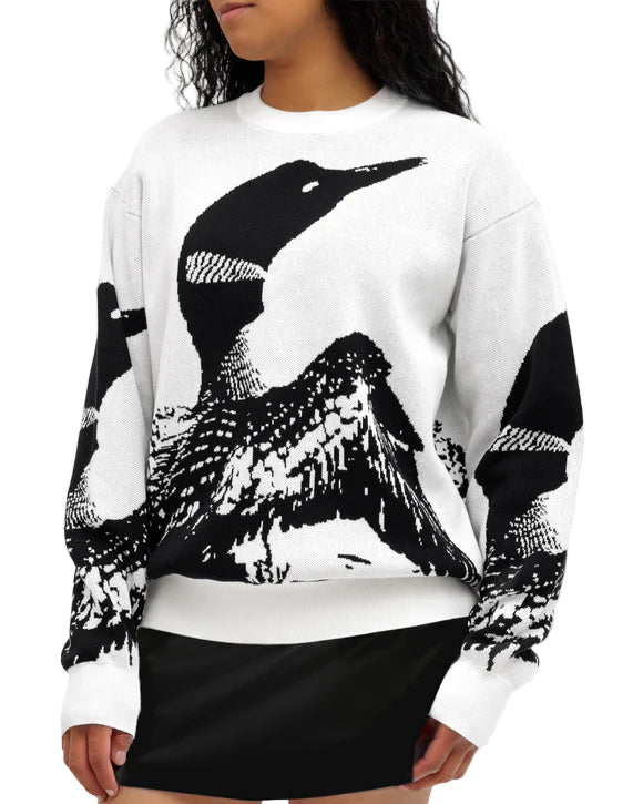 Waggle Unisex Loon Call Wildknit Crewneck Sweater