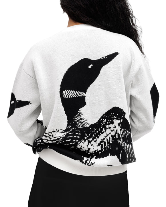 Waggle Unisex Loon Call Wildknit Crewneck Sweater