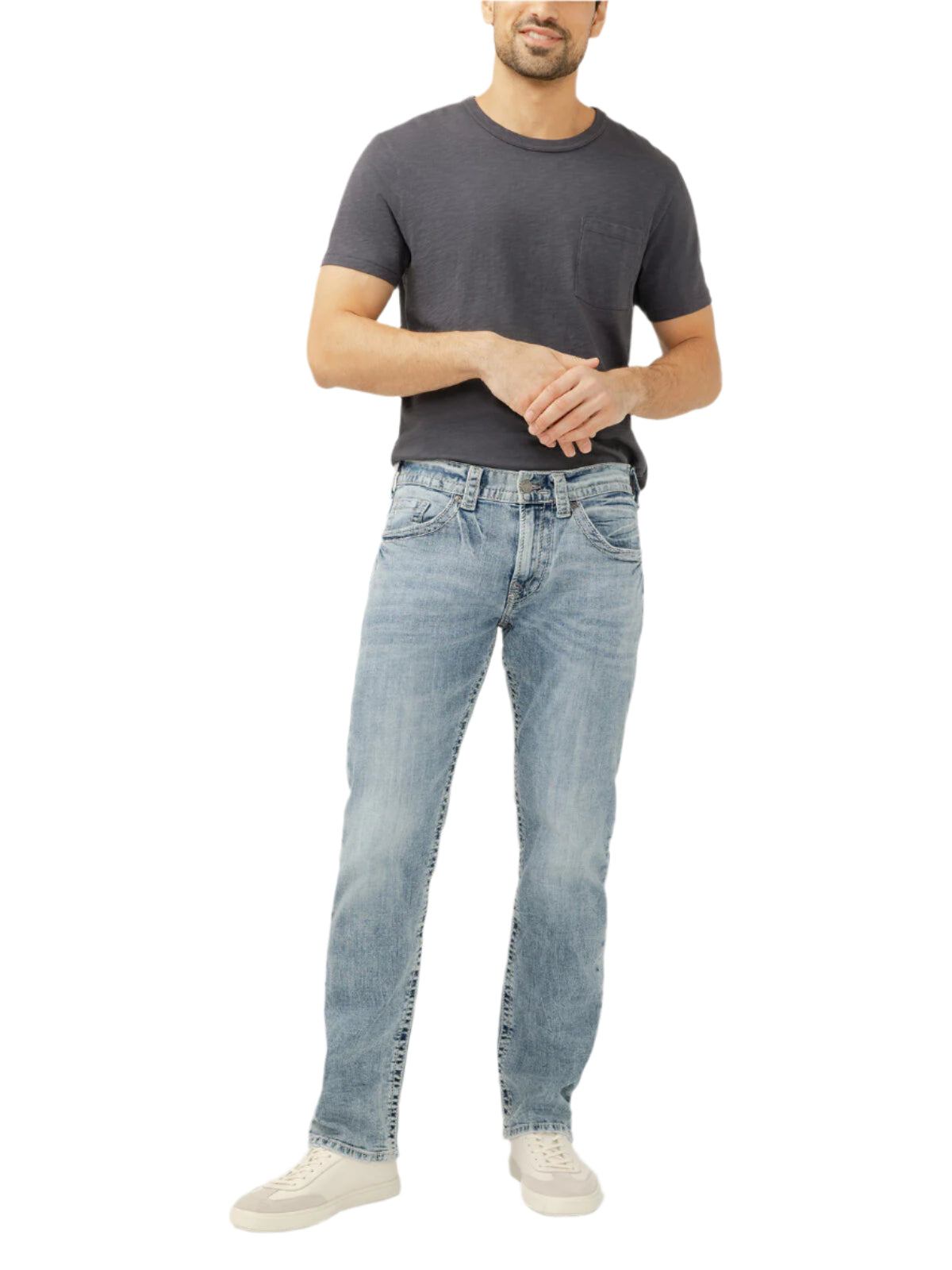 Silver Men’s Eddie Relaxed Fit Tapered Leg Jeans M42995SMC230