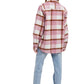 Bluivy Women's Plaid Brushed Shacket Mauve - Brekken's