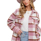 Bluivy Women's Plaid Brushed Shacket Mauve - Brekken's