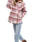 Bluivy Women's Plaid Brushed Shacket Mauve - Brekken's