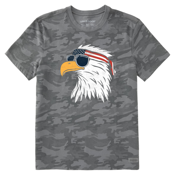 Life Is Good Men’s Patriotic Eagle Tee Camo