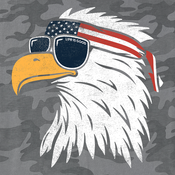 Life Is Good Men’s Patriotic Eagle Tee Camo