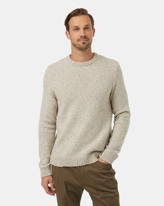 Tentree Men's Highline Nep Crew Sweater Pale Oak Heather Nep