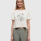 Tentree Women's Floral Crop T-Shirt Undyed/Meteorite Black